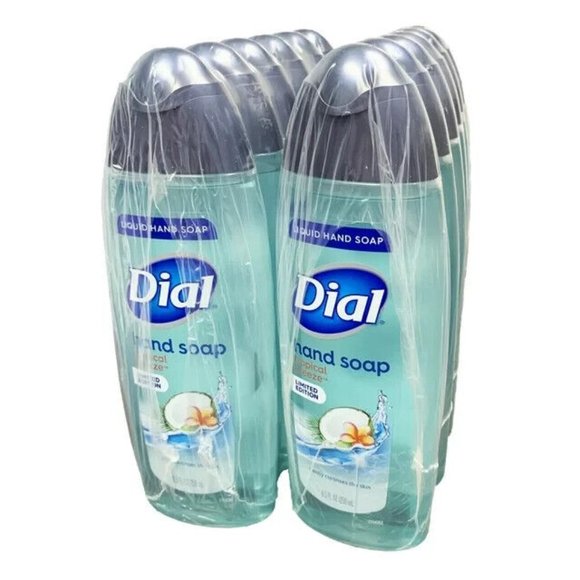 Lot of 12 Bottles - Dial Liquid Hand Soap in Tropical Breeze 8.5 Fl Oz - Picture 1 of 3